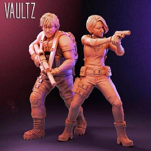 RE Survivor Jill and Carlos - Resin Miniature | Wasteland | Zombicide | Zombies - Picture 1 of 1