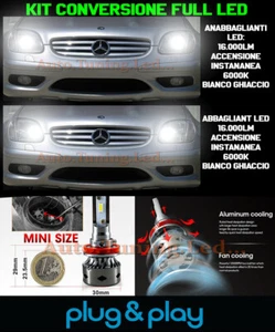 MERCEDES SLK R170 LAMPADE ANABBAGLIANTI H7 ABBAGLIANTI H7 LED 16.000LM CAMBUS - Foto 1 di 9
