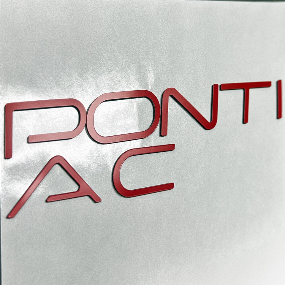 RED Rear Bumper Plastic Letters - 2004-2008 Pontiac Grand Prix NOT VINYL - Image 1 of 4