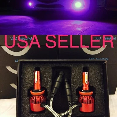 Purple H8 Led Fogs Conversion Kit 2x For Nissan Sentra 2016-2024 Fog Light Bulbs - Image 1 of 4