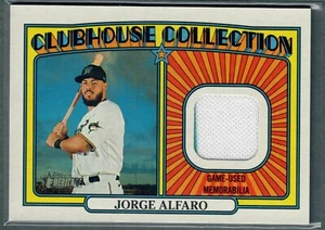 2021 Topps Heritage Jorge Alfaro Clubhouse Collection Relic Marlins SP - Picture 1 of 2