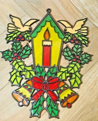 De Colección Vitral Cristalina Aspecto Ventana Decoración Navidad Linterna Suncatche Foto 1 de 4