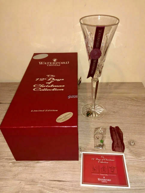 Waterford Crystal 12th Edition 12 Days of Christmas Champagne Flute - Clear