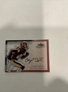 Fleer Autographics Champ Bailey 2000 automático HOF REDSKINS BRONCOS 🏉♨️♨️F - Imagen 1 de 4