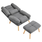 Recliner Chair Armchair Lounge Sofa Recliner Chair W/ Foot Stool Adjustable Back