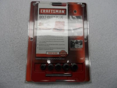 Craftsman 3/8" Drive Damaged Bolt Nut Remover Set USA (6 pcs) - Part # 52060 - Image 1 of 4