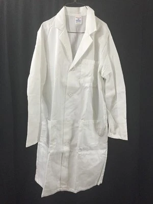 Abrigo de laboratorio blanco hasta la rodilla UNA NUEVA MODA SELLO con bolsillos talla 40 estilo 482 Foto 1 de 4