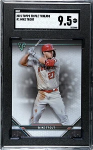 2021 Topps Triple Threads #1 Mike Trout SGC 9.5 MINT+ - Picture 1 of 2