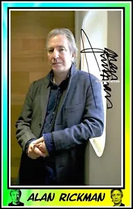 Conjunto de imágenes de lona de algodón firmadas por Alan Rickman sobre fondo - lim/editación (AR-2) - Imagen 1 de 1