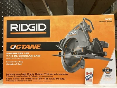 RIDGID CANADA 18V Cordless Brushless 7-1/4-Inch Circular Saw (Tool-Only) - Image 1 of 4