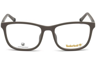 Anteojos de plástico marrón claro mate Timberland TB1603 058 50-16-135  Foto 1 de 2