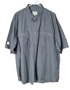 Cabelas Men Gray Button Down Short Sleeve Legendary Quality Shirt Size 2XL (XXL) - Picture 1 of 13
