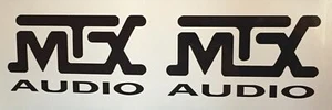 2 calcomanías universales para componentes de audio MTX altavoces amplificador estéreo 5"x2,75" - Imagen 1 de 3