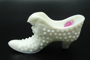 Scarpa pantofole vintage Fenton Hobnail gatto testa di gattino vetro colori assortiti 3" H   - Foto 1 di 53
