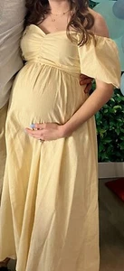 Langes Umstandskleid Damen gelb &merci Größe S - Bild 1 von 6