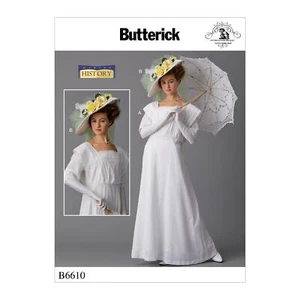 Butterick Sewing Pattern 6610 Misses Historical Dress Size 14-22 Uncut - Picture 1 of 1