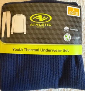 New! Athletic Works Boys Youth Thermal Underwear Set Breathable Size- L (10-12) - Picture 1 of 3