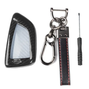Carbon Fiber Remote Car Key Fob Cover Shell For BMW 1 2 3 4 5 6 7 8 Series  - Picture 1 of 8