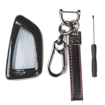 Carbon Fiber Remote Car Key Fob Cover Shell For BMW 1 2 3 4 5 6 7 8 Series  - Image 1 of 4