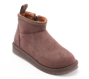 Muk Luks Lydia Side Zip Chocolate 9/M New - Picture 1 of 4