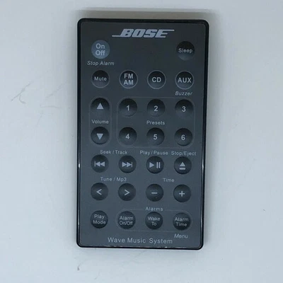 Genuine Bose Wave Music System Black Remote Control for AWRCC1 AWRCC2 Radio/CD - Image 1 of 4