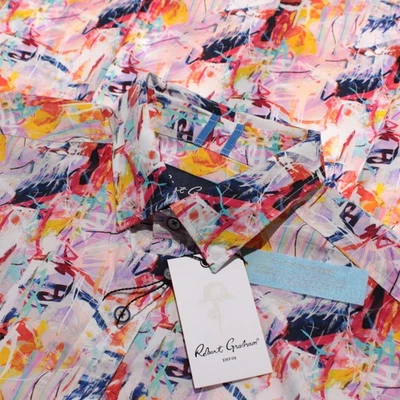 Camisa Robert Graham Nueva Con Etiquetas Ledger S/S Informal Abotonada Talla M A Medida Multicolor Foto 1 de 4
