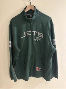 Chaqueta New York Jets Para Hombres XL Verde Cremallera Poliéster Calentamiento Pista NFL - Imagen 1 de 8