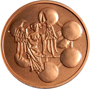 Belgium 1985 Numismatic Organization Saint Michael Token (04696) - Picture 1 of 2