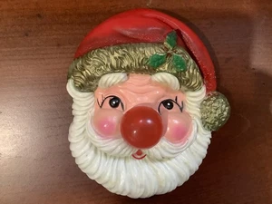 Timbre de puerta musical vintage de Navidad con cara de Papá Noel en caja original - Imagen 1 de 3