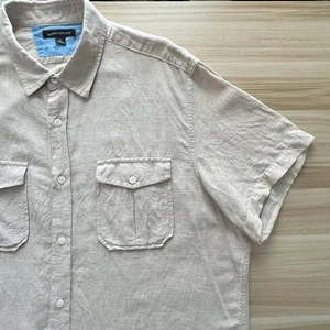 Banana Republic Men's XL Linen Cotton Button Down Safari Shirt Pockets Casual - Picture 1 of 14