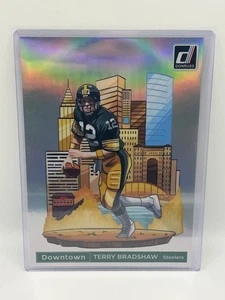 2024 Donruss NFL TERRY BRADSHAW Oversized Jumbo Downtown Prizm 5x7 Steelers HOF - Picture 1 of 2