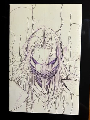 Venom #27 - Momoko Sketch, Extreme Carnage - Lasher #1, Dark Ages #2 Lot - Image 1 of 4