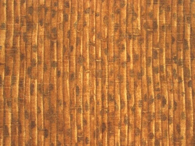 Vintage 90s Brown Bamboo Print Upholstery Home Decor Interiors Fabric Covington - Image 1 of 4
