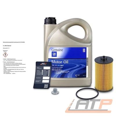 ÖLFILTER+5L ORIGINAL OPEL GM 5W-30 DEXOS MOTORÖL FÜR OPEL CORSA C D E 1.0-1.6 - Bild 1 von 4