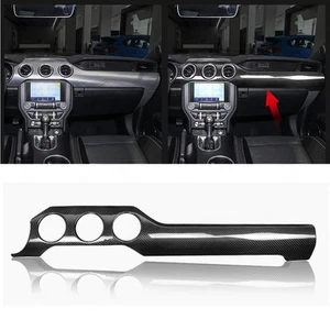 Carbon Fiber Dashboard Panel Cover Trim For Ford Mustang 2015-2023 - Picture 1 of 1