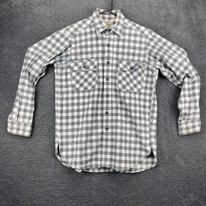 L.L.Bean Chamois Cloth Shirt Plaid Flannel Button Up Long Sleeve Gray Mens 14.5 - Picture 1 of 7