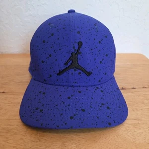 Nike Jordan Snapback Gorra Sombrero Azul Negro Estampado Moteado Jumpman - Imagen 1 de 16