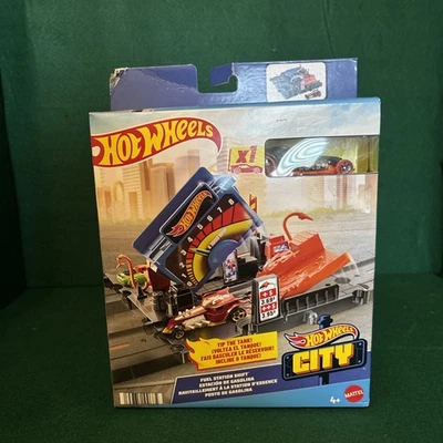 New MATTEL HOT WHEELS CITY FUEL STATION SHIFT PLAY SET HKX45 RARE Ratical Racer - Image 1 of 2
