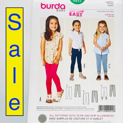burda kids - Pattern 9415 - Leggings - Kids 3-10 Years - Image 1 of 4