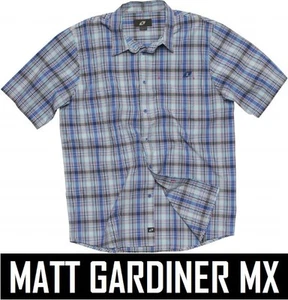 ONE INDUSTRIES MENS SUPERSTITION SHIRT short sleeve casual blue adult motocross - Picture 1 of 1