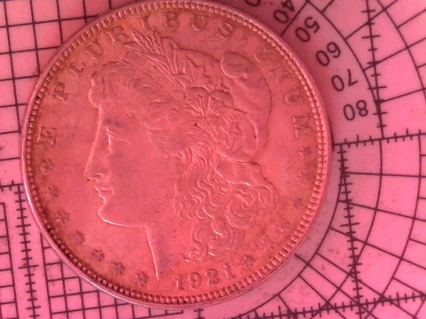 1921-D Morgan Silver Dollar. Very nice. no cost shipping and tracking! Cover