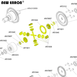 Diff Gear Set AR310436 ARAC4010 For RC ARRMA 6S 1/8 Kraton Outcast Talion Typhon - Picture 1 of 5