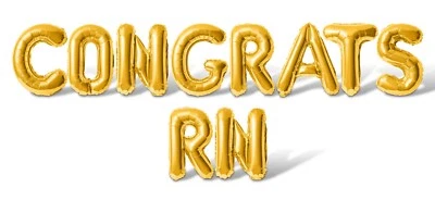 CONGRATS RN Letter Balloon Banner - DIY Nursing Graduation Party Decorations - Image 1 of 4