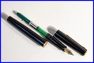 DIPLOMAT Konverter Füller Schwarz Lack Gold Vintage M Feder - Bild 1 von 6