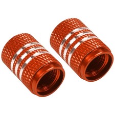 5x Around Tire Dust Caps Aluminum Alloy Wheel Dust Valve Covers Orange T8D6 FR