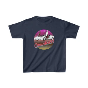 Lamborghini Countach 1980's Retro Style T-Shirt- Kids - Picture 1 of 9
