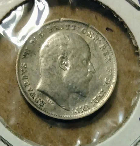 STERLING SILVER 0.9250 Great Britain 3 Pence 1903 KM# 813 Cover