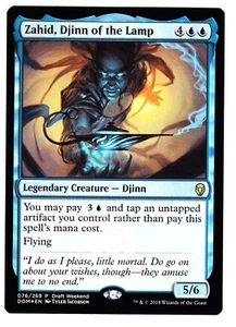 Zahid, Djinn of the Lamp - Promoción de lámina de arte alternativa casi nueva - Dominaria - Imagen 1 de 1