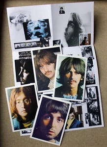 Beatles for CD WHITE ALBUM n.4 PHOTOCARDS and MINI POSTER Replica MINT CONDITION - Picture 1 of 5