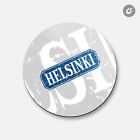 Helsinki Grunge Travel | 4'' X 4'' Round Decorative Magnet